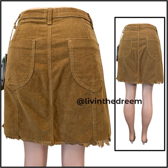 Show Me Your Mumu Sedona Mini Skirt Stretch Corduroy Hazelnut size M  $128 - Picture 12 of 17
